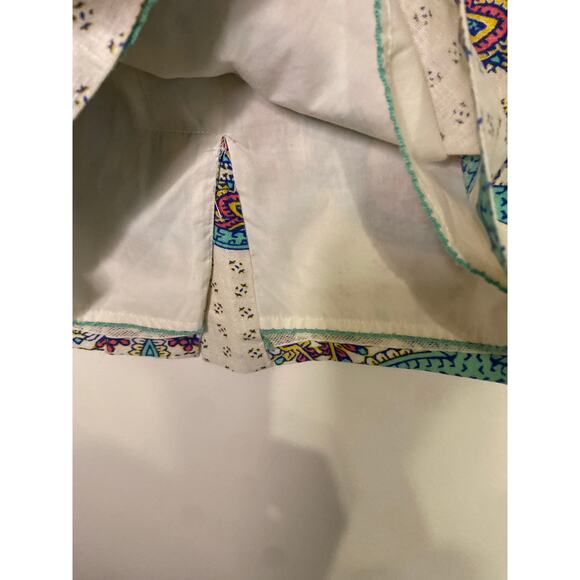 Anthropologie Maeve Manolya Pencil Skirt Paisley Midi Linen Preppy Academia 0 - Picture 4 of 16